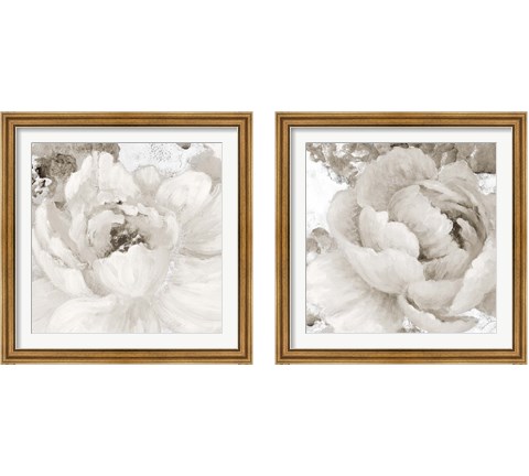 Light Grey Flowers 2 Piece Framed Art Print Set by Lanie Loreth