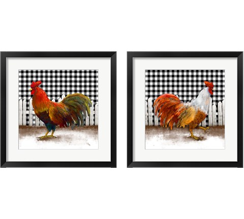 Morning Rooster 2 Piece Framed Art Print Set by Dan Meneely