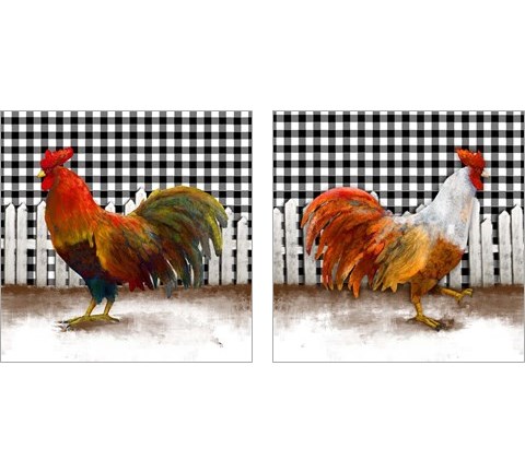 Morning Rooster 2 Piece Art Print Set by Dan Meneely