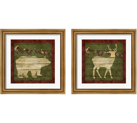 Rustic Nature on Plaid 2 Piece Framed Art Print Set by Andi Metz