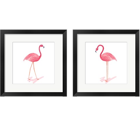 Flamingo Walk 2 Piece Framed Art Print Set by Andi Metz