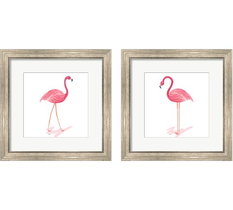Flamingo Walk 2 Piece Framed Art Print Set by Andi Metz