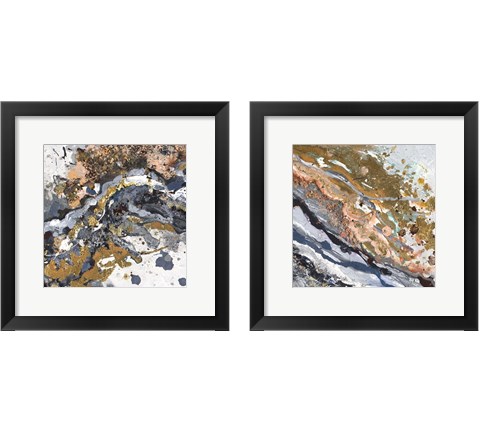 Turbulence Square 2 Piece Framed Art Print Set by Patricia Pinto