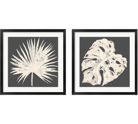 Sophisticated Palm Leaf  2 Piece Framed Art Print Set by Patricia Pinto