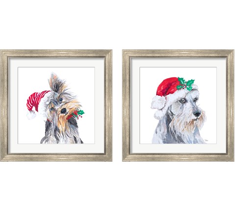 Holiday Dog 2 Piece Framed Art Print Set by Patricia Pinto