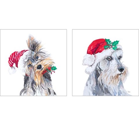 Holiday Dog 2 Piece Art Print Set by Patricia Pinto