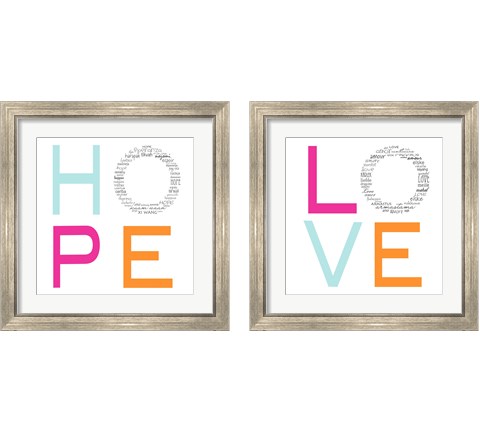 HOPE 2 Piece Framed Art Print Set by Anna Quach