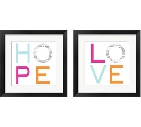 HOPE 2 Piece Framed Art Print Set by Anna Quach