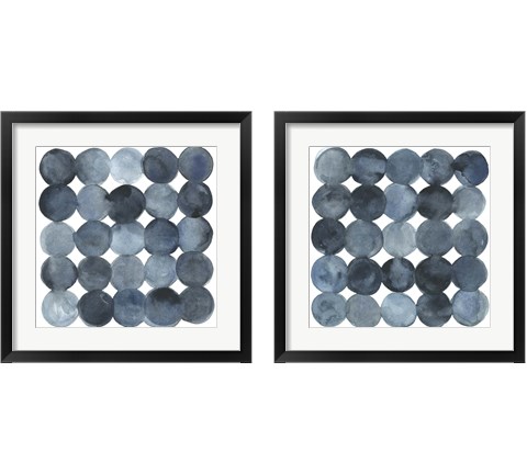 Blue Grey Density 2 Piece Framed Art Print Set by Emma Scarvey