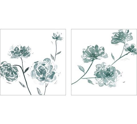 Traces of Flowers 2 Piece Art Print Set by Melissa Wang