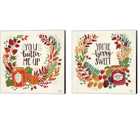 Spread the Love 2 Piece Canvas Print Set by Janelle Penner