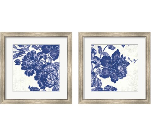 Toile Roses 2 Piece Framed Art Print Set by Sue Schlabach