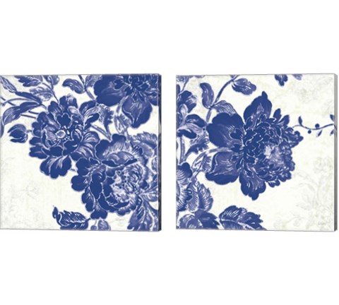 Toile Roses 2 Piece Canvas Print Set by Sue Schlabach