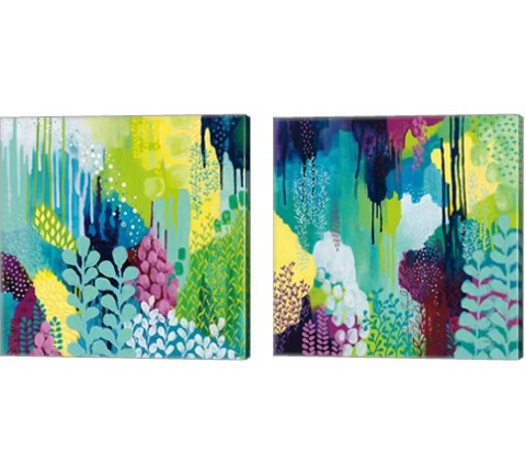 Jewel Forest 2 Piece Canvas Print Set by Kathy Ferguson