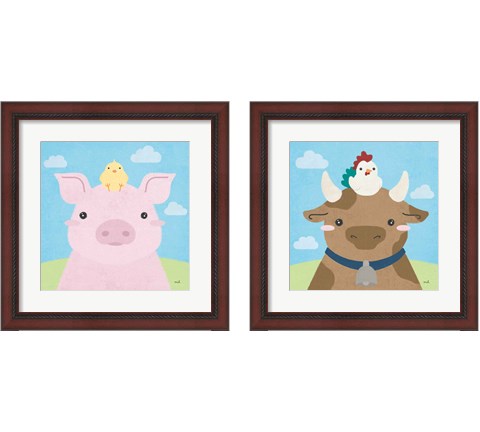 Barn Buddies  2 Piece Framed Art Print Set by Moira Hershey