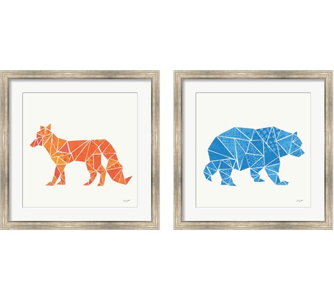 Geometric Animal 2 Piece Framed Art Print Set by Courtney Prahl
