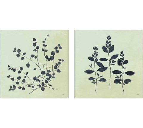 Botanical Study Sage 2 Piece Art Print Set by Julia Purinton