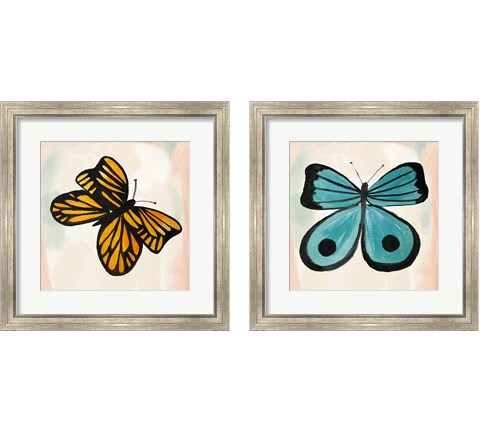 Butterfly  2 Piece Framed Art Print Set by Katie Doucette