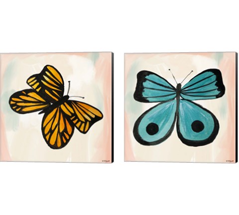 Butterfly  2 Piece Canvas Print Set by Katie Doucette
