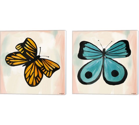 Butterfly  2 Piece Canvas Print Set by Katie Doucette