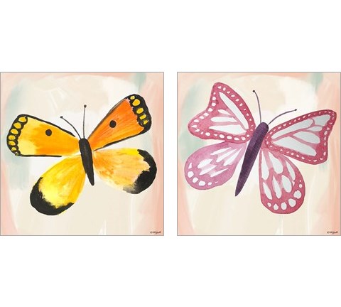 Butterfly  2 Piece Art Print Set by Katie Doucette