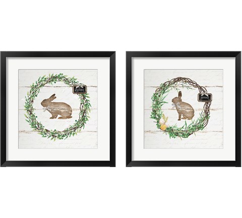 Spring Wreath 2 Piece Framed Art Print Set by Jennifer Pugh