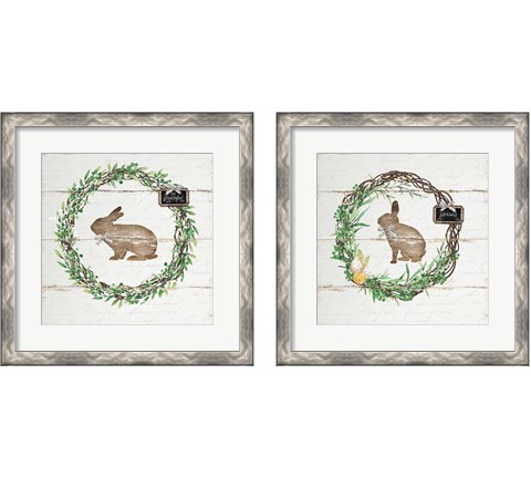 Spring Wreath 2 Piece Framed Art Print Set by Jennifer Pugh