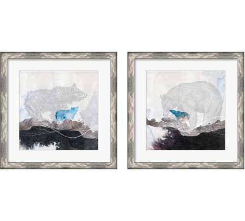 Bear  2 Piece Framed Art Print Set by Louis Duncan-He