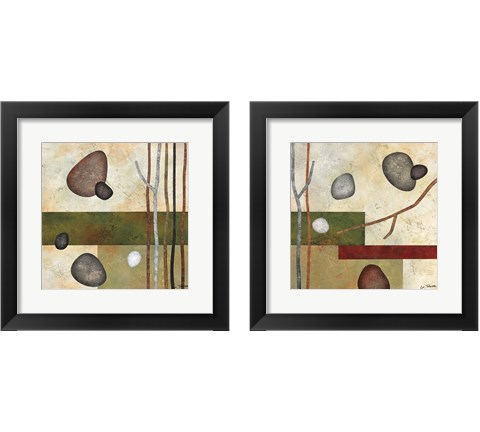 Sticks and Stones 2 Piece Framed Art Print Set by Glenys Porter