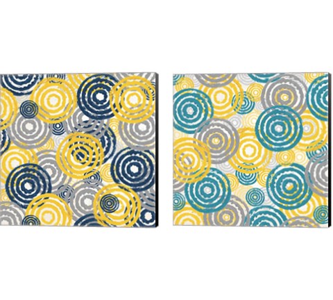 New Circles 2 Piece Canvas Print Set by Alicia Soave