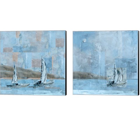 Sailboat 2 Piece Canvas Print Set by Marta Wiley