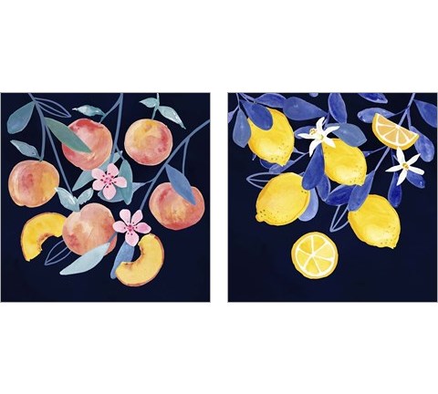 Fresh Fruit 2 Piece Art Print Set by Victoria Borges