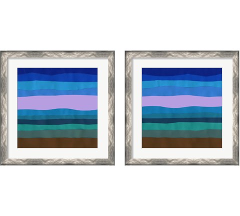 Blue Ridge Abstract 2 Piece Framed Art Print Set by Alicia Ludwig