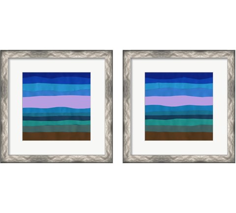 Blue Ridge Abstract 2 Piece Framed Art Print Set by Alicia Ludwig