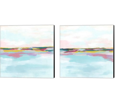 Rainbow Horizon 2 Piece Canvas Print Set by June Erica Vess
