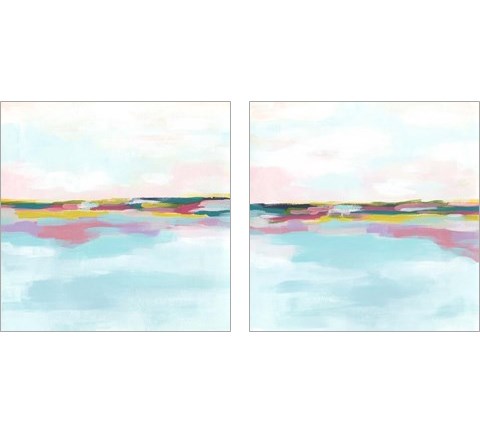 Rainbow Horizon 2 Piece Art Print Set by June Erica Vess