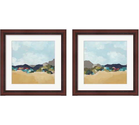 Patchwork Hillside 2 Piece Framed Art Print Set by June Erica Vess
