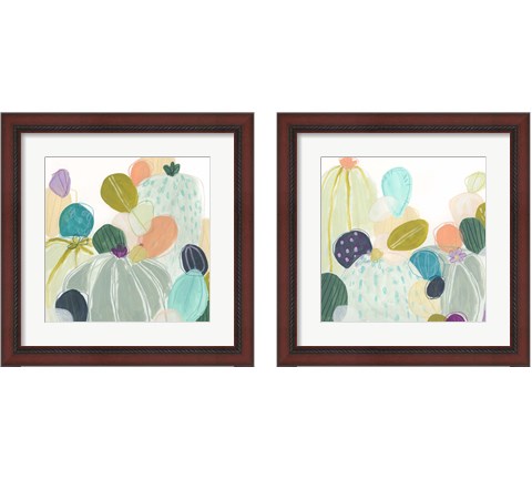 Candy Cactus 2 Piece Framed Art Print Set by June Erica Vess