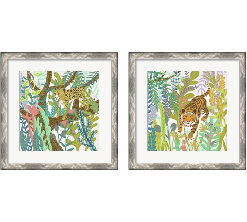 Jungle Roar 2 Piece Framed Art Print Set by Chariklia Zarris