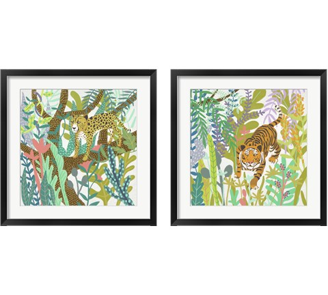 Jungle Roar 2 Piece Framed Art Print Set by Chariklia Zarris