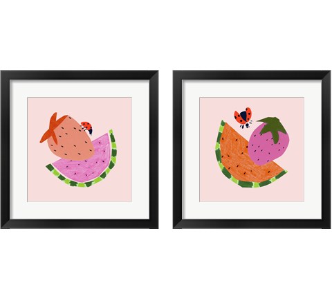 Strawberry Fields 2 Piece Framed Art Print Set by Blanckslate