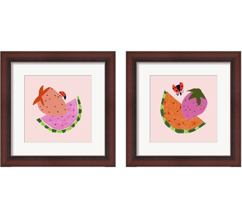 Strawberry Fields 2 Piece Framed Art Print Set by Blanckslate
