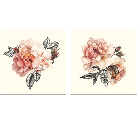 The Light of Day Rose 2 Piece Art Print Set by Lily Liama