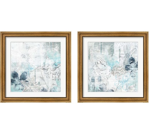 Ocean Abstraction 2 Piece Framed Art Print Set by June Erica Vess