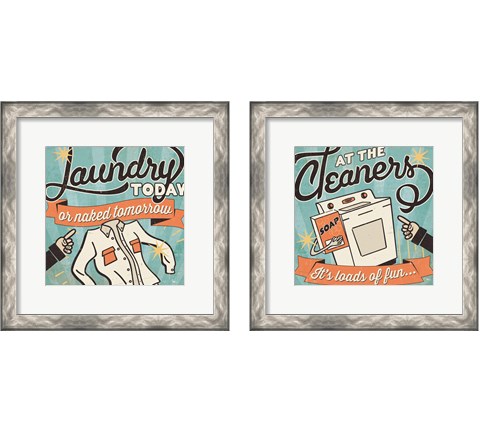 The Cleaners 2 Piece Framed Art Print Set by Pela Studio