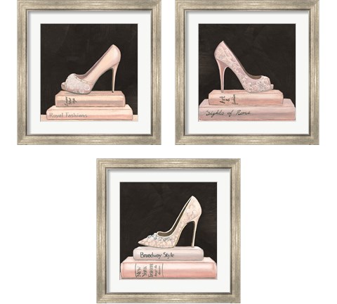 City Style Square on Black no Words 3 Piece Framed Art Print Set by Marco Fabiano