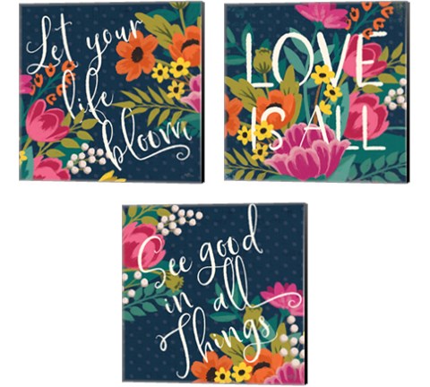 Romantic Luxe 3 Piece Canvas Print Set by Janelle Penner