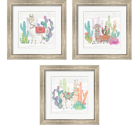 Lovely Llamas 3 Piece Framed Art Print Set by Mary Urban