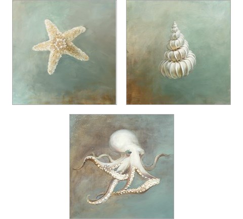 Treasures from the Sea 3 Piece Art Print Set by Danhui Nai