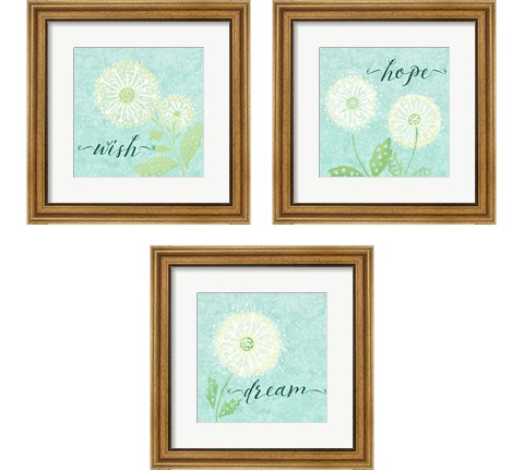 Dandelion Wishes 3 Piece Framed Art Print Set by Noonday Design